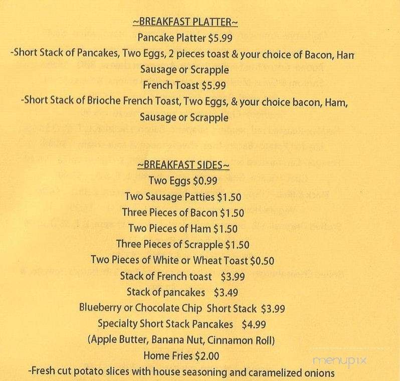 Hay Creek Snack Shack - Birdsboro, PA menu_pic