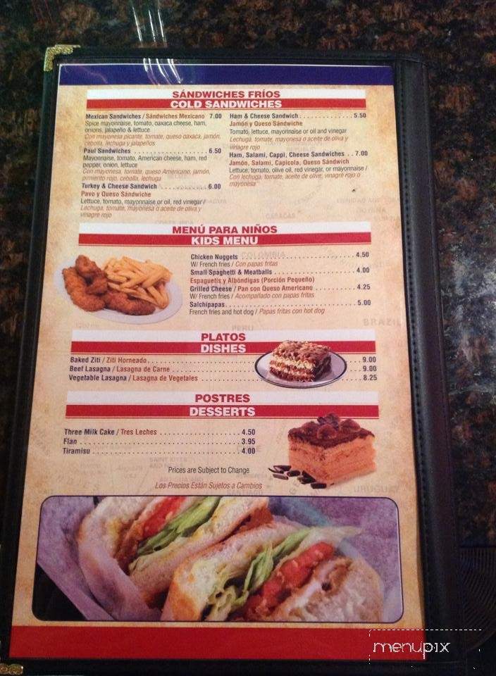 Latin American Cuisine - Boonton Township, NJ menu_pic