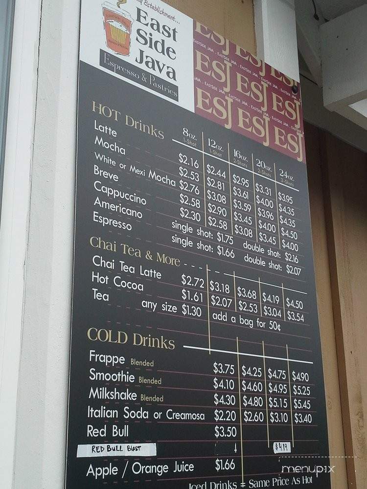 Eastside Java - Bremerton, WA menu_pic