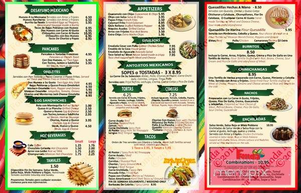La Fonda Mexicana - Bridgeport, CT menu_pic