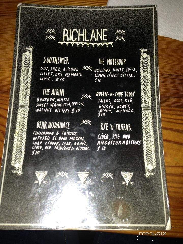 Richlane - Brooklyn, NY menu_pic