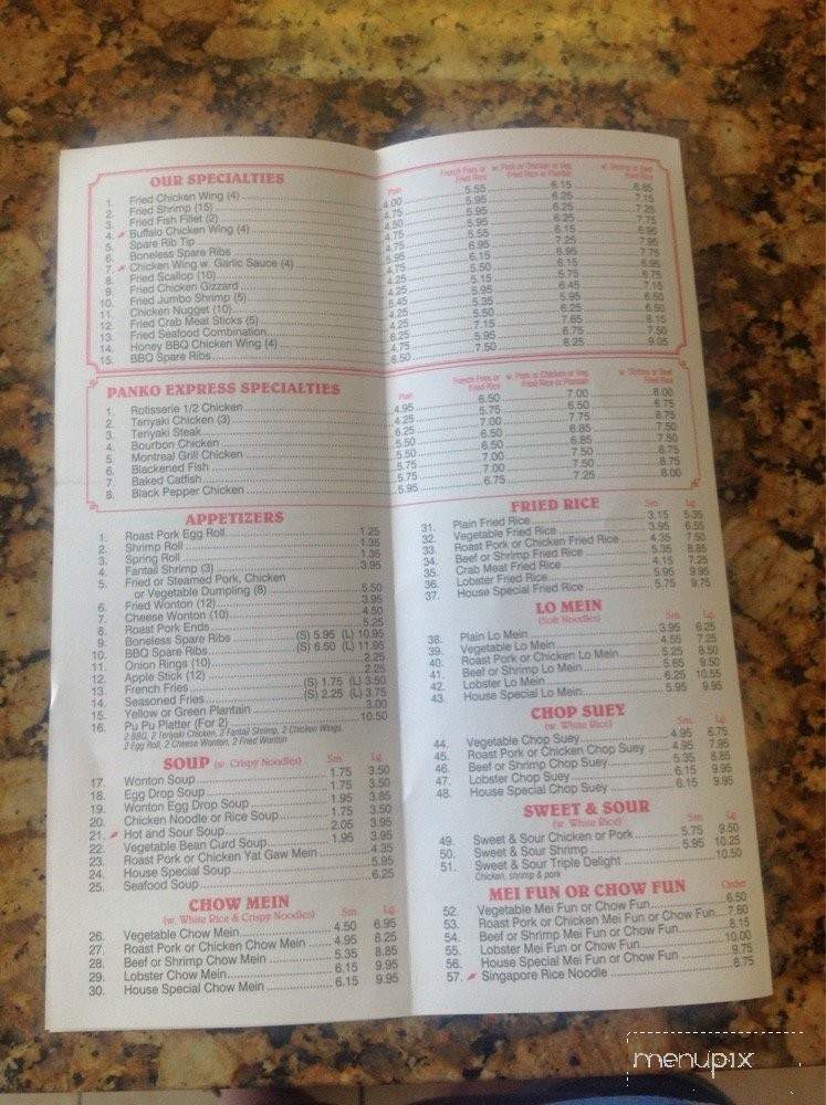 Panko Express - Brooklyn, NY menu_pic