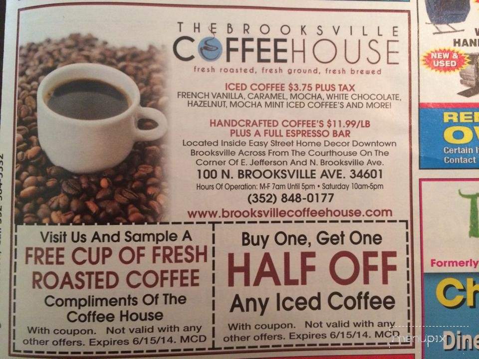 Brooksville Coffee House - Brooksville, FL menu_pic