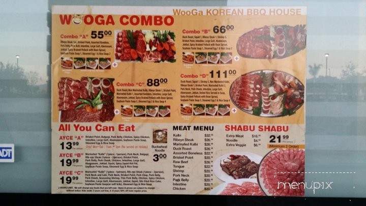 Wooga Korean BBQ House - Buena Park, CA menu_pic