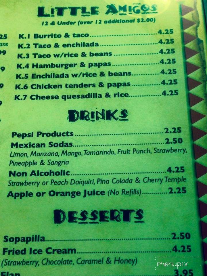 Don Juan Mexican Bar and Grill - Buffalo, NY menu_pic