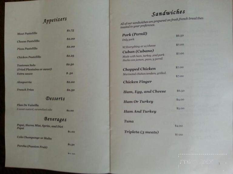 Sazon Criollo - Buffalo, NY menu_pic