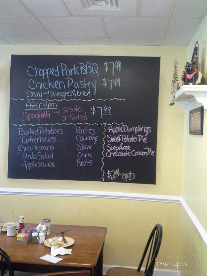 Farmer's Table Cafe - Bunn, NC menu_pic