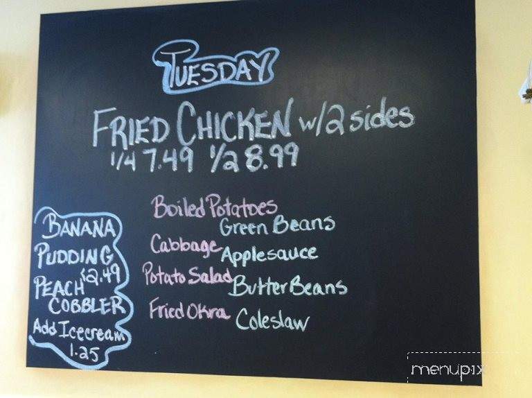 Farmer's Table Cafe - Bunn, NC menu_pic