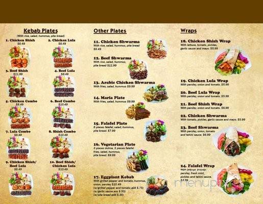 Vakos Kebab - Burbank, CA menu_pic