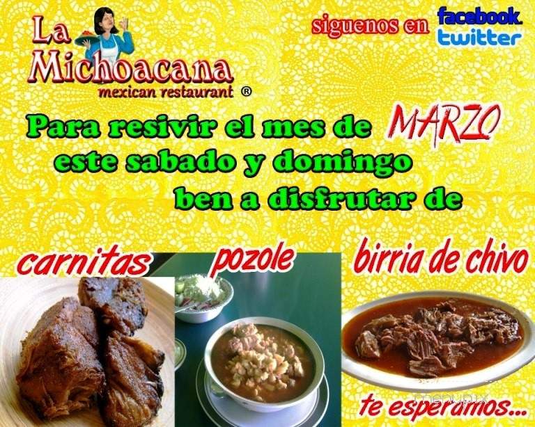 La Michoacana Mexican Restaurant - Caldwell, ID menu_pic