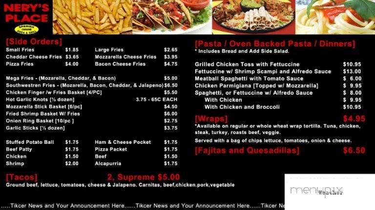 Nery's Place - Camden, NJ menu_pic