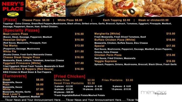 Nery's Place - Camden, NJ menu_pic