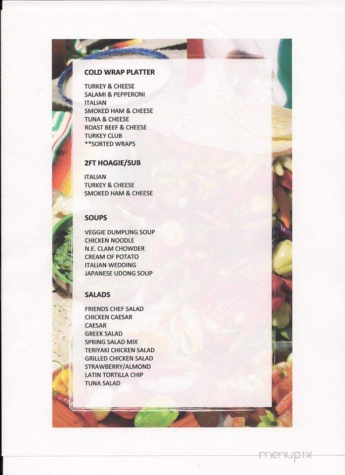 Friends Cafe - Camden, NJ menu_pic