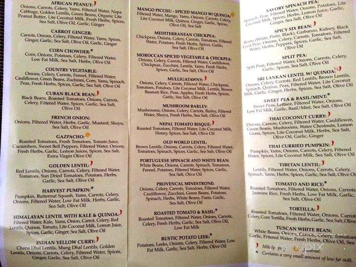 Gourmet Soup Kitchen - Canoga Park, CA menu_pic