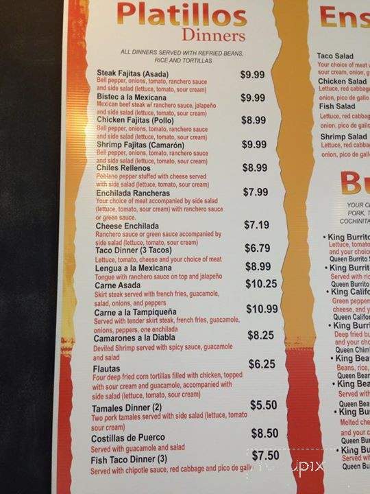 Cuco's Burrito Express - Cary, IL menu_pic
