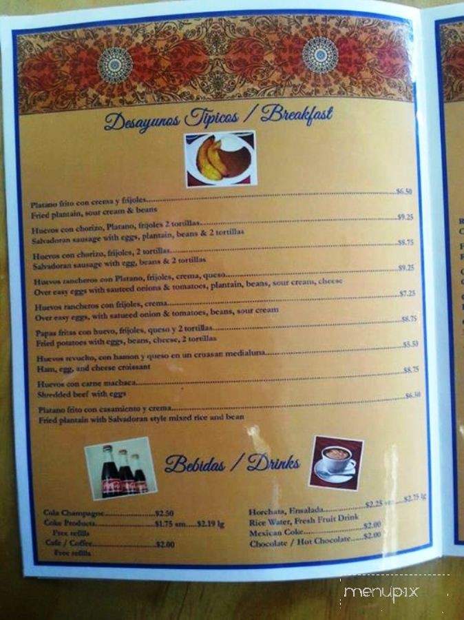 Pupuseria Santa Tecla Restaurant - Casa Grande, AZ menu_pic