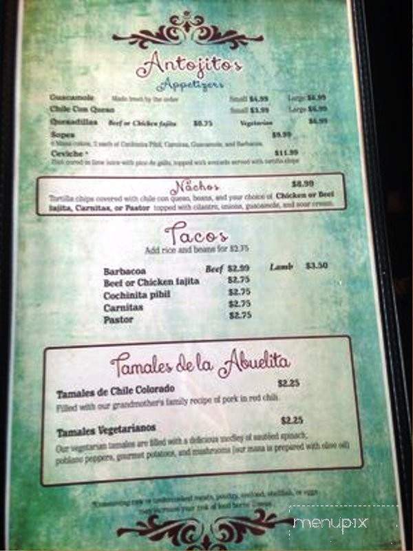 Cielito Lindo Mexican Cuisine - Cedar Park, TX menu_pic
