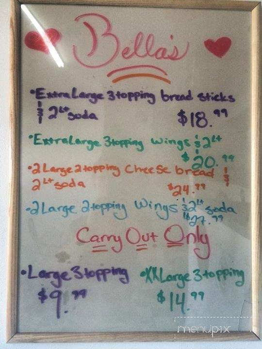 Bella's Pizzeria - Chaparral, NM menu_pic