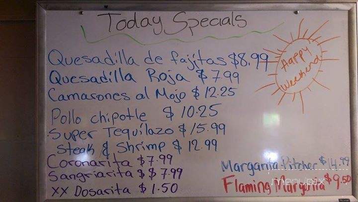 El Tequilazo - Charlestown, IN menu_pic