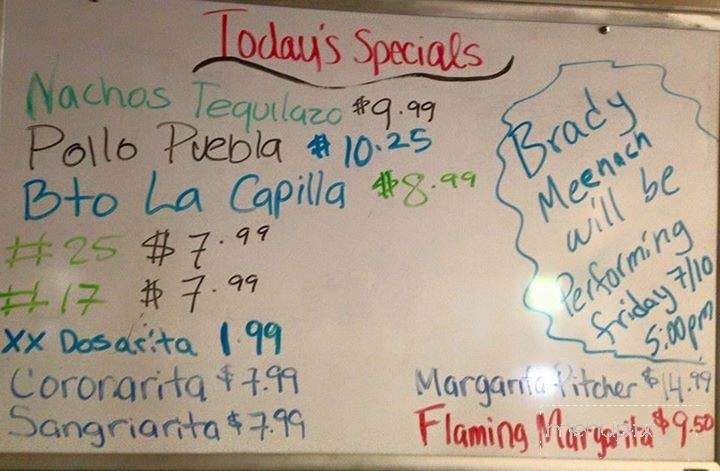 El Tequilazo - Charlestown, IN menu_pic