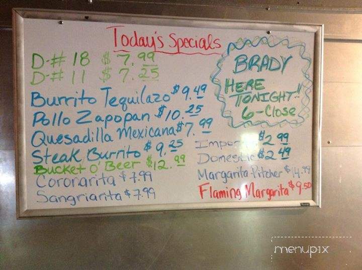El Tequilazo - Charlestown, IN menu_pic