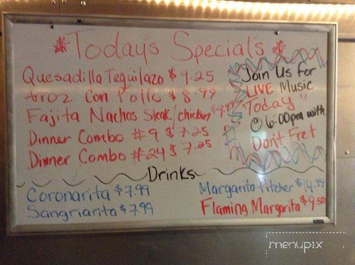 El Tequilazo - Charlestown, IN menu_pic