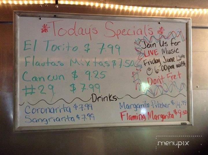 El Tequilazo - Charlestown, IN menu_pic