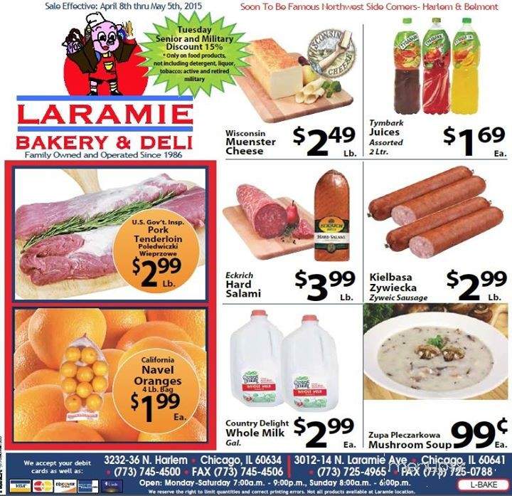Laramie Bakery & Deli - Chicago, IL menu_pic