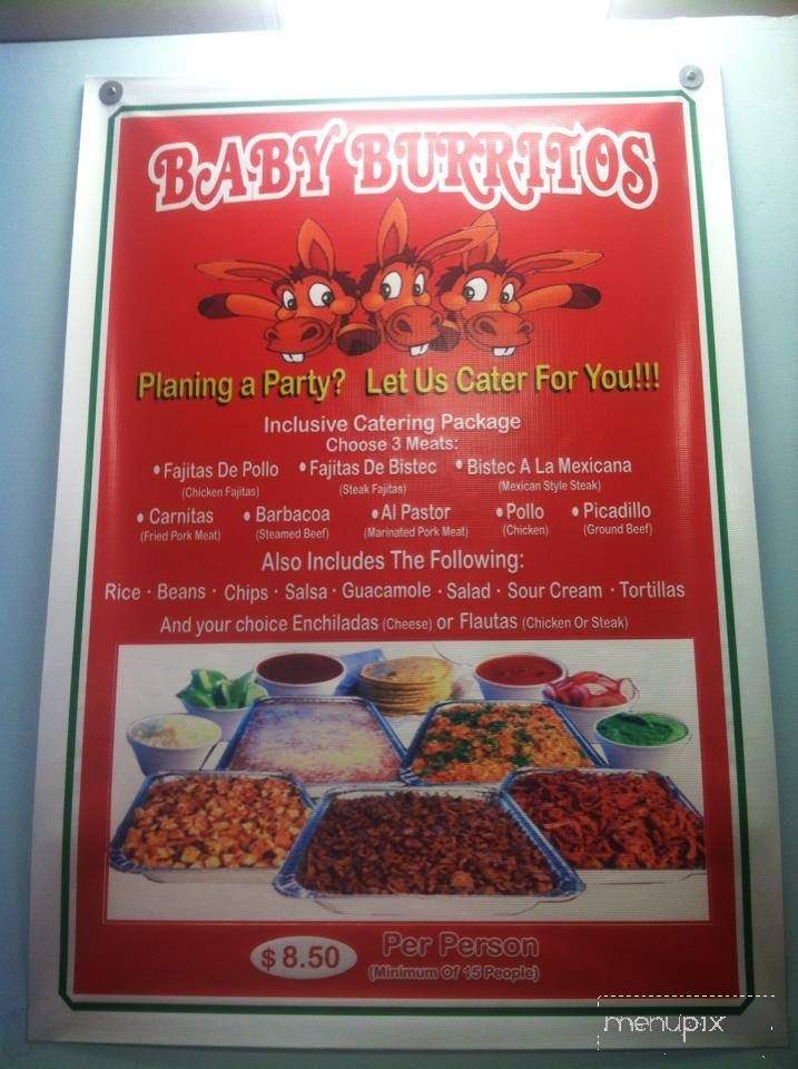 Baby Burritos - Chicago, IL menu_pic