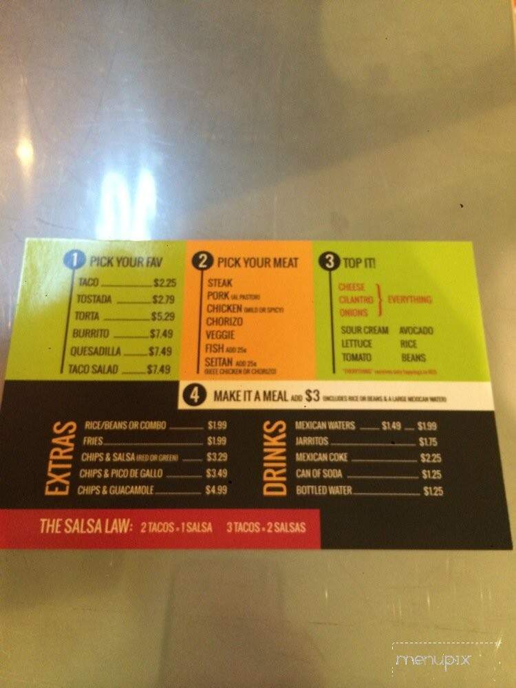 Salsita - Chicago, IL menu_pic