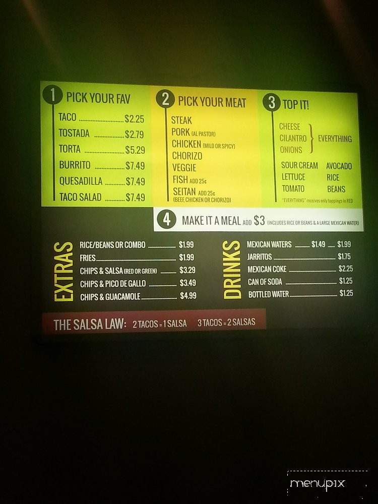 Salsita - Chicago, IL menu_pic