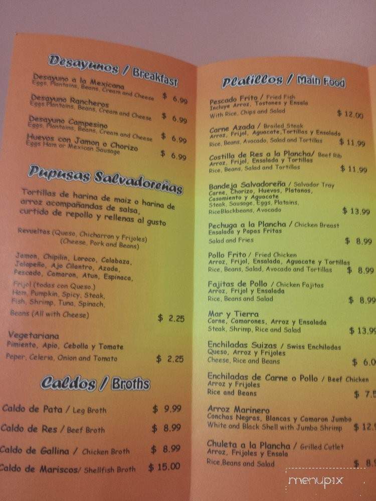 Restaurante Olocuilta - Chicago, IL menu_pic