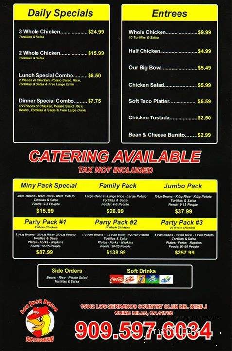 /380337576/San-Juan-Rotisserie-Pollo-Menu-Chino-Hills-CA - Chino Hills, CA