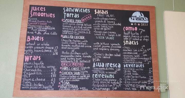 Tlaloc Deli - Chula Vista, CA menu_pic