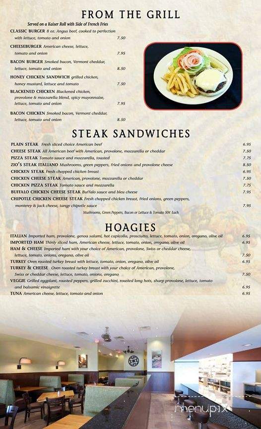 Zio's Tuscan Grille - Cinnaminson, NJ menu_pic