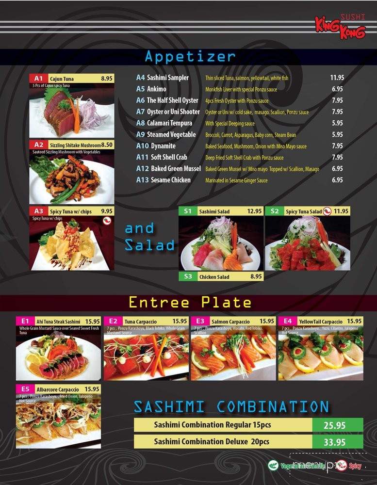 King Kong Sushi - Claremont, CA menu_pic