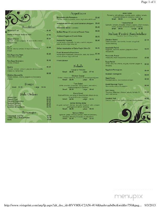 Leandro's Pizzeria - Clifton, NJ menu_pic