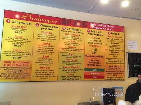 Shalimar Curry House - Columbia, SC menu_pic