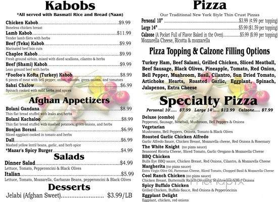 Mazar Market & Grill - Concord, CA menu_pic