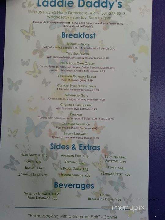 Laddie Daddy's Hillbilly Kitchen - Conway, AR menu_pic