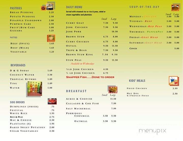 Jammin Caribbean Cuisine - Coral Springs, FL menu_pic