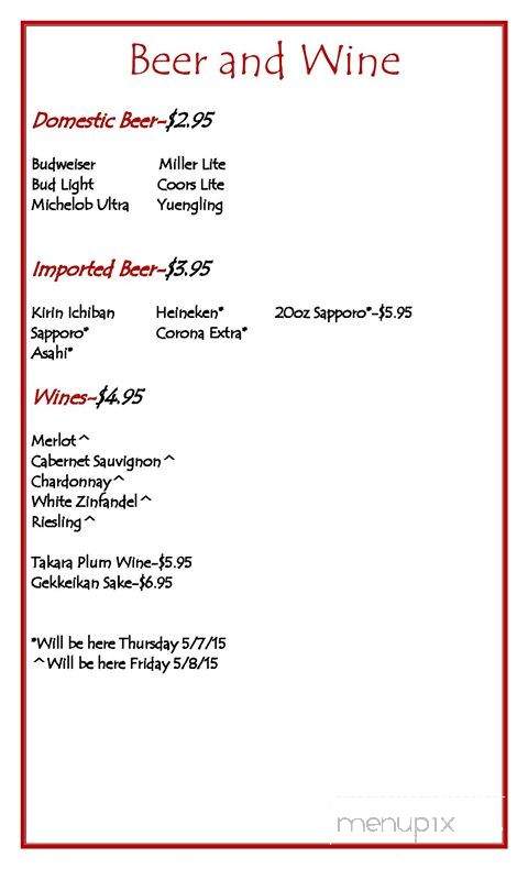 Arirang J - Crestview, FL menu_pic