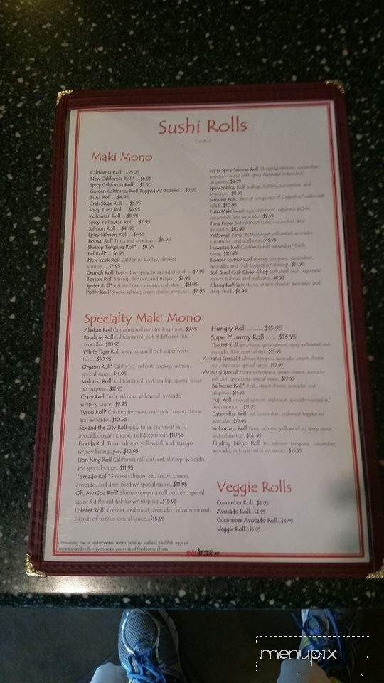 Arirang J - Crestview, FL menu_pic
