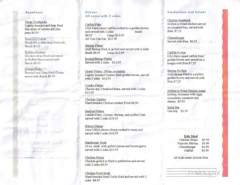 Southern Star Kitchen - Crystal Springs, MS menu_pic
