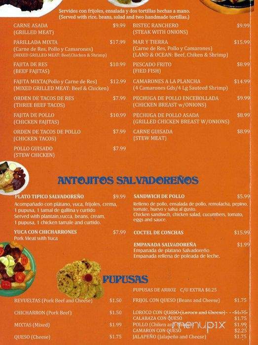 Tienda la Campina Salvadorena - Dallas, TX menu_pic