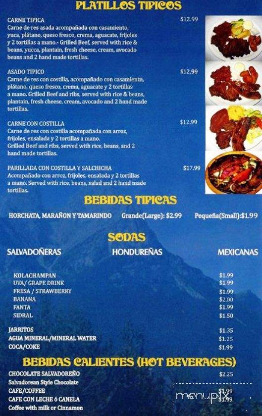 Tienda la Campina Salvadorena - Dallas, TX menu_pic