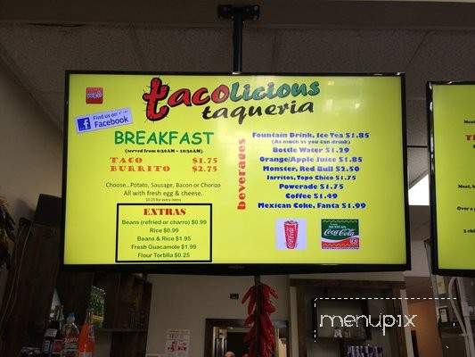 Tacolicious - Dallas, TX menu_pic