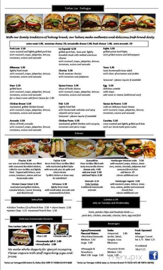 Tortas Las Tortugas - Dallas, TX menu_pic