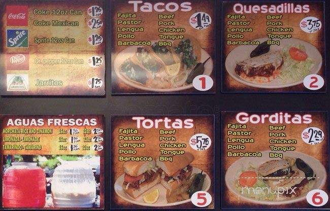 La Paisanita - Dallas, TX menu_pic