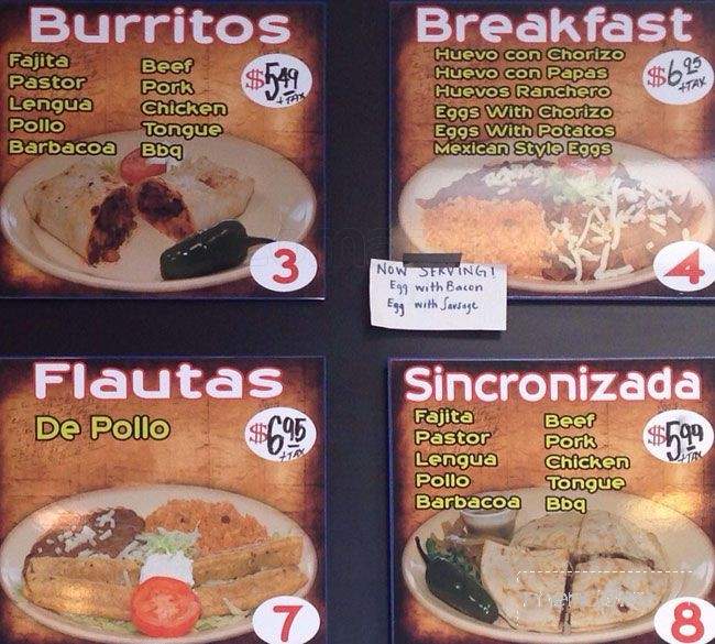 La Paisanita - Dallas, TX menu_pic
